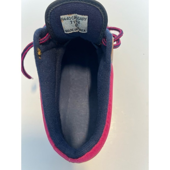 Vintage Bass Calgary Duck Snow Rain Ankle Boots w/Thinsulate, Navy/Pink, size 9 - Picture 16 of 16